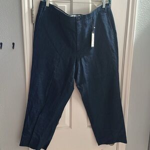 Zanella New With Tags Flat Front Linen Dress Pants Mens Size 42 Waist 26” Inseam